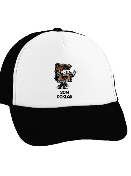 Som poklad šiltovka truckerka Black cap