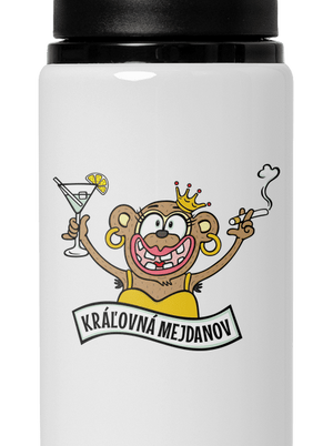 Kráľovná mejdanov flaša na vodu White