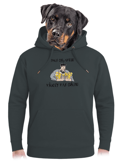Dnes oslavujem unisex mikina premium Charcoal