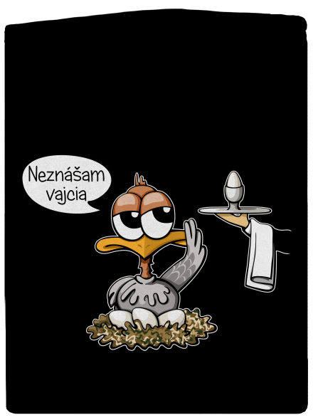 Neznášam vajcia dámska mikina na zips Black