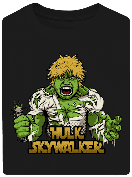 Hulk Skywalker unisex tričko oversized Black