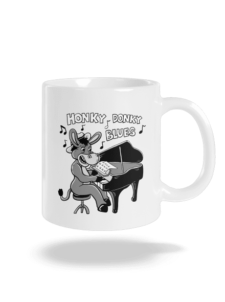 Honky donky blues klasický hrnček White