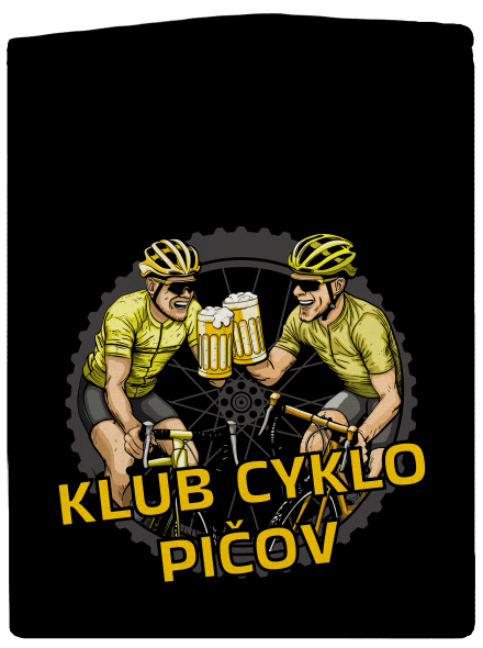 Klub cyklo pičov pánska mikina na zips Black