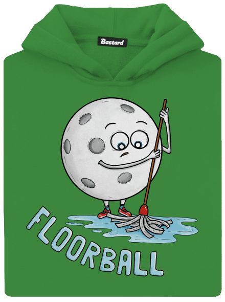 Floorball detská mikina klokanka Kelly Green AWD