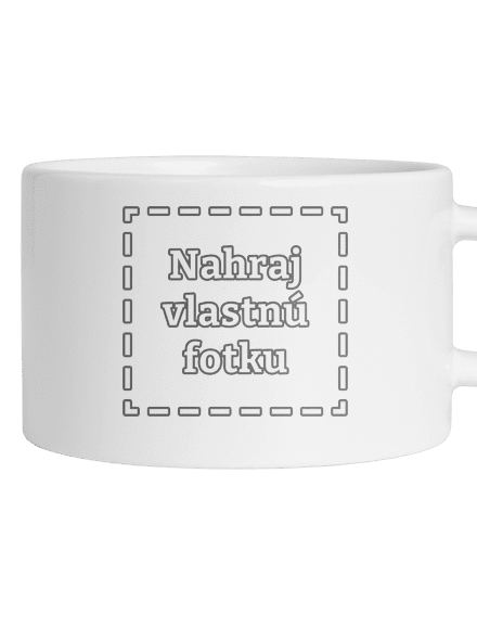 Vlastná potlač hrnček makronka White