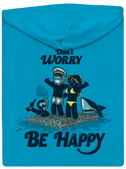 Don't worry dámska mikina na zips Blue Atol
