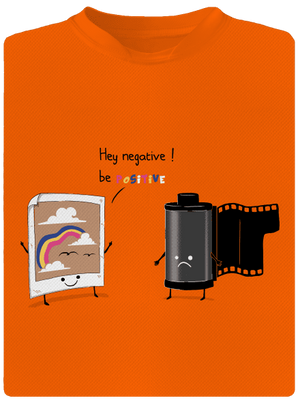 Be positive detské športové tričko Neon Orange