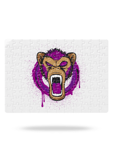 Ape face puzzle White