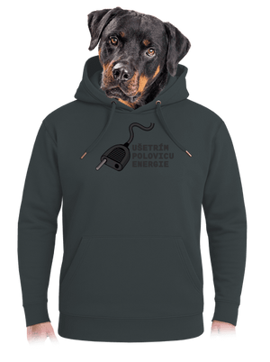 Ušetrím polovicu unisex mikina premium Charcoal