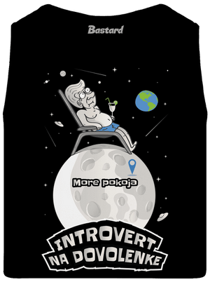 Introvert na dovolenke pánske tielko Black