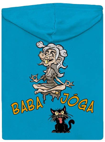 Baba Jóga dámska mikina na zips Blue Atol