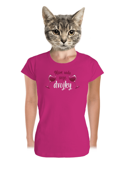 Dvojky dámske tričko prémium Magenta