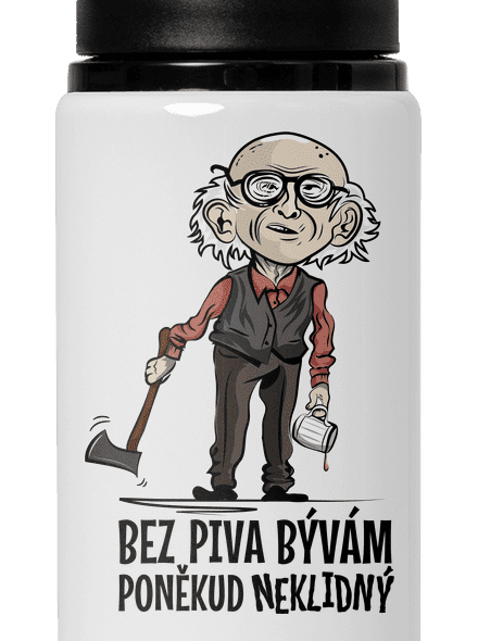 Neklidný bez piva flaša na vodu White