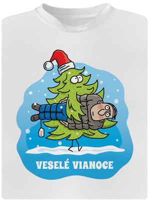 Veselé Vianoce detské športové tričko White