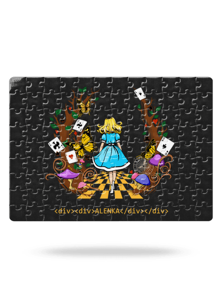 Alenka v ríši divov puzzle White