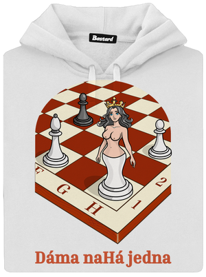 Dáma nahá jedna dámska mikina klokanka White