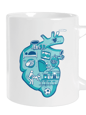 Srdce bije pre veľký hrnček White