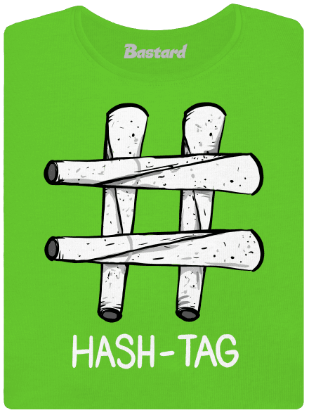 Hash tag dámske tričko Apple Green