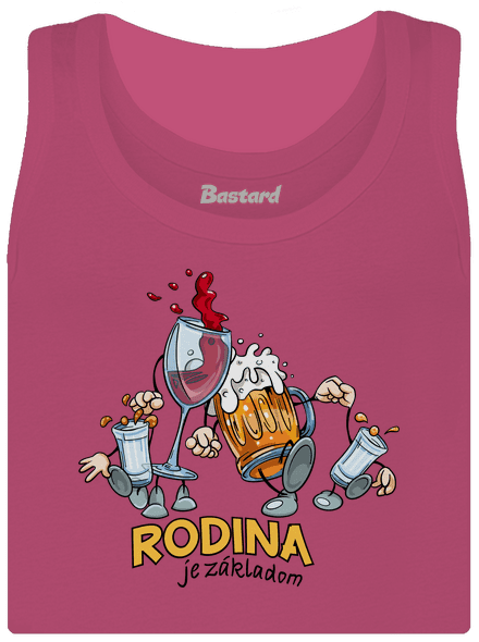 Rodina je základom dámske tielko klasické Magenta