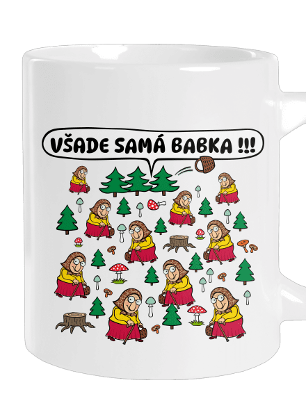 Všade samá babka veľký hrnček White