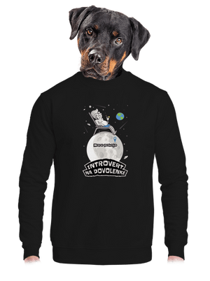 Introvert na dovolenke unisex mikina bez kapucne Black