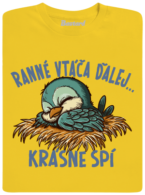 Ranné vtáča spí detské tričko Gold