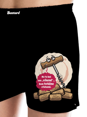 Uťahaná vývrtka pánske trenky Black