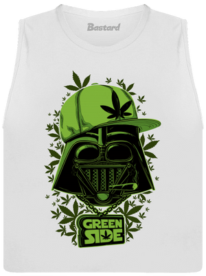 Green Side dámske tielko voľné White