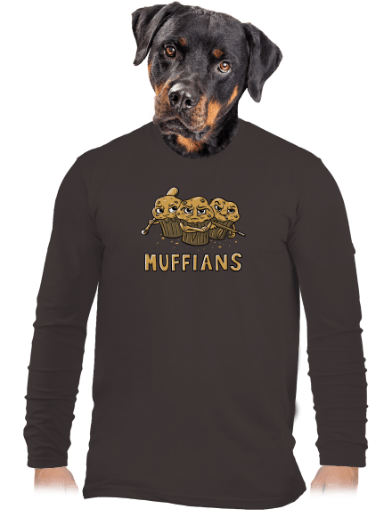 Muffians pánske dlhý rukáv Bear Brown