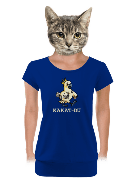 Kakat-du dámske tričko s lemom Royal Blue Mal