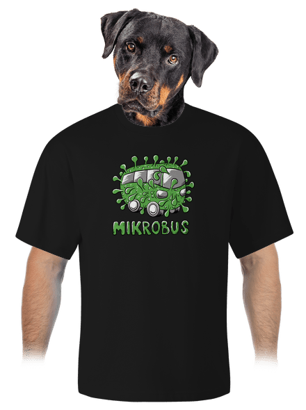 Mikrobus unisex tričko oversized Black