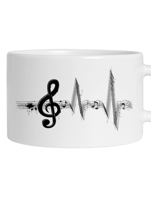 Žijem muzikou hrnček makronka White