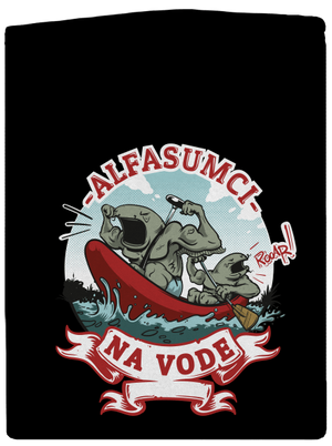 Alfasumci na vode pánska mikina na zips Black