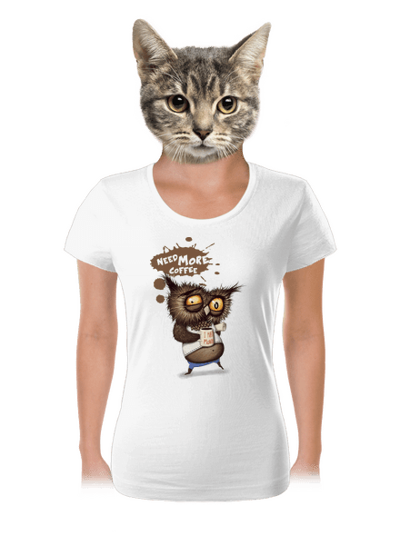 Need more coffee dámske tričko White