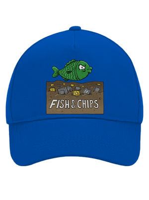 Fish and IT chips šiltovka baseballka Bright Royal