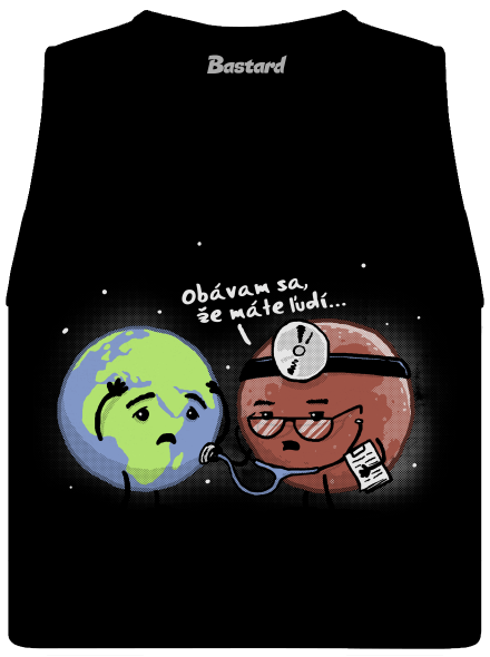 Diagnóza dámske tielko voľné Black