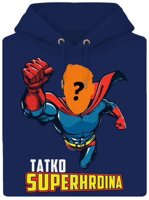Tatko superhrdina unisex mikina premium Navy