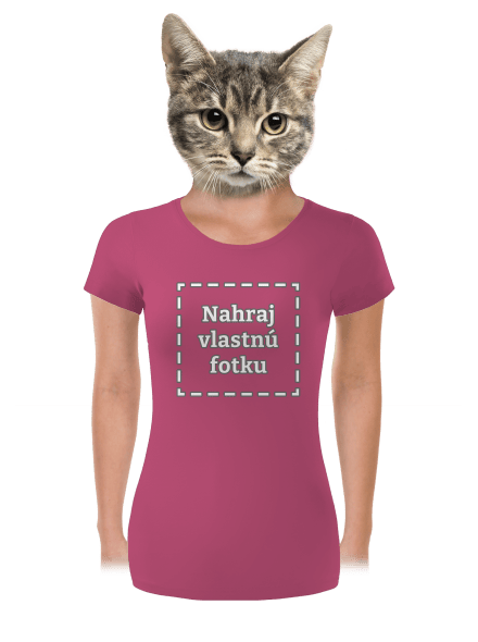 Vlastná potlač dámske tričko prémium Magenta