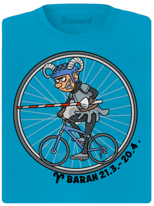 Cyklistický horoskop: Baran dámske športové tričko Blue Atol