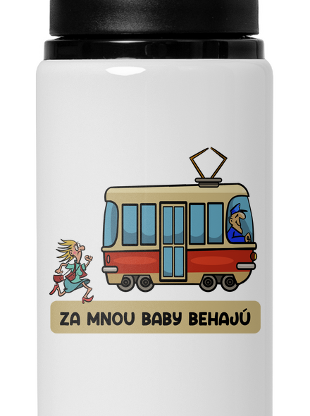 Za mnou baby behajú flaša na vodu White