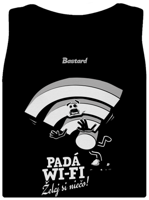 Padá wi-fi dámske tielko klasické Black