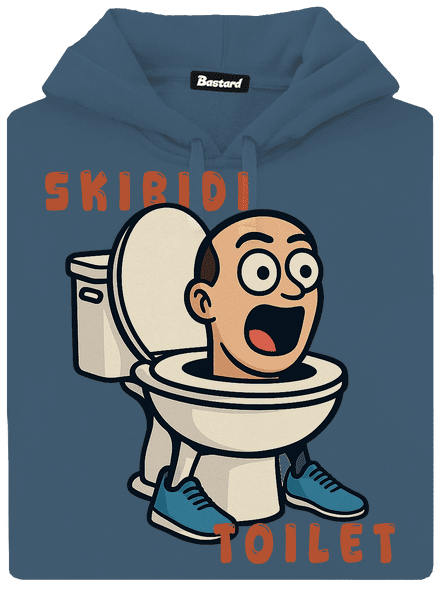 Skibidi Toilet dámska mikina klokanka Denim