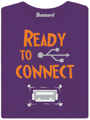 USB pripojenie dámske tričko prémium Purple