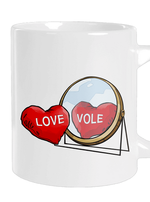 Love vole veľký hrnček White