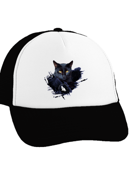 Kočičí tlapky: Čertík šiltovka truckerka Black cap