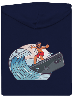 Som surfer pánska mikina na zips Navy