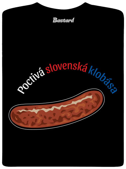 Poctivá buchta a klobása pánske tričko Black