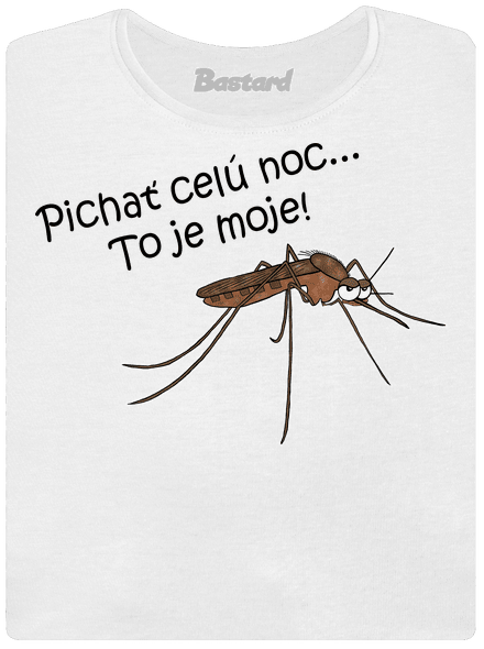 Komár s výdržou dámske tričko s lemom White
