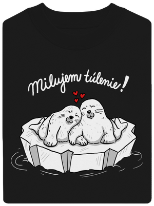 Milujem túlenie unisex mikina bez kapucne Black