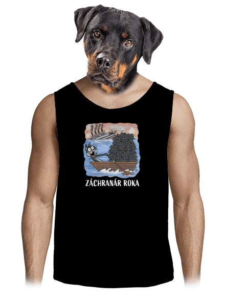 Záchranár roka pánske tielko Black